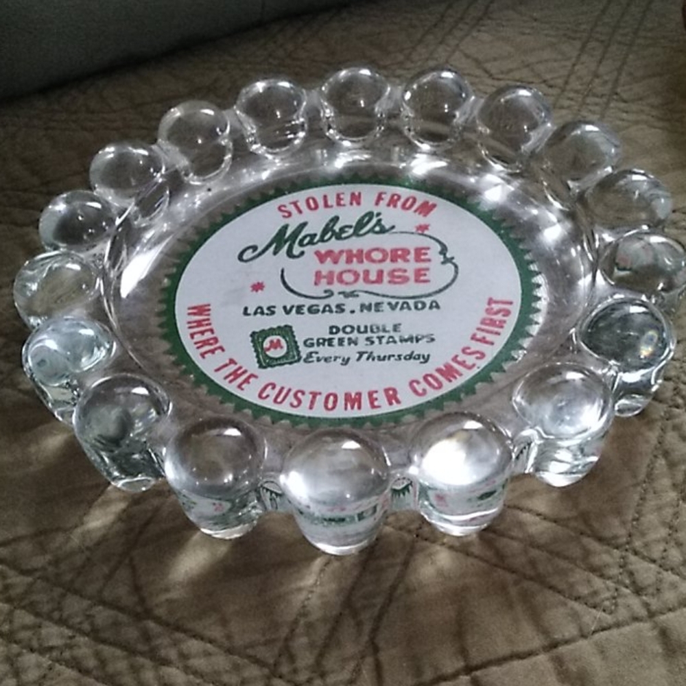 Vintage Boopie Bubble Glass ashtray